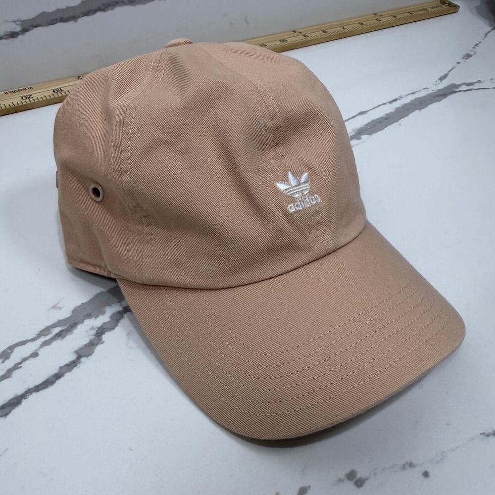 Adidas Baseball Cap Adjustable One Size Pink Peach Sport Casual Strap-Back Relax
